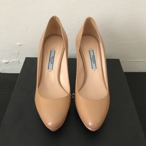 Prada Nude Platform Pump 36 6 6.5